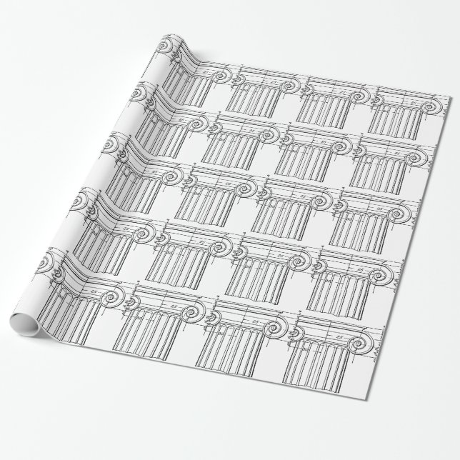 Papier Cadeau colonne vintage (Déroulé)