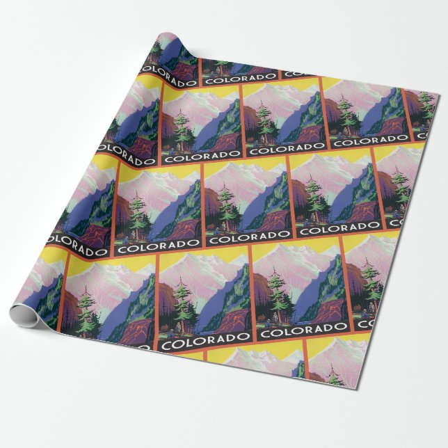 Papier Cadeau Colorado Vintage (Déroulé)