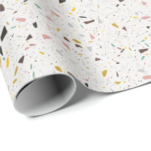 Papier Cadeau Coloré moderne Terrazzo Texture Motif