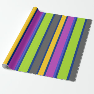 Papier Cadeau Coloré rayé 