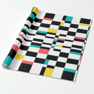 Papier Cadeau Coloré, urbain, moderne, motif géométrique tendanc