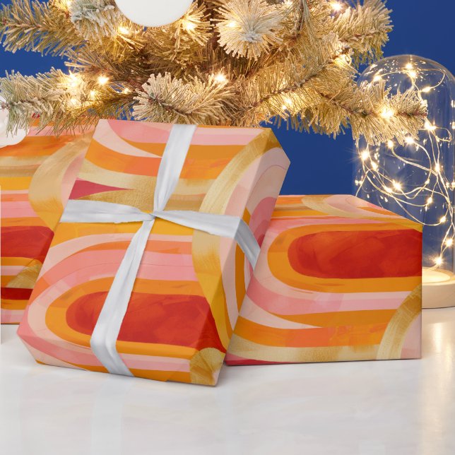 Papier Cadeau Coloré Vie Whimsical Christmas Arch Formes (Vacances)
