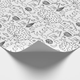 Papier Cadeau Colorez votre propre voisinage