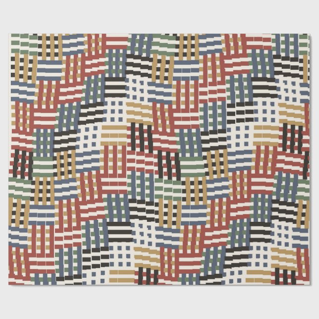 Papier Cadeau Colorful Art Nouveau Pattern  (Plat)