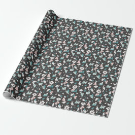 Papier Cadeau Colorful Koala Pattern Cute Animal and Floral