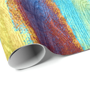 Papier Cadeau Colorful Moderne Arrière - plan de grain de bois #