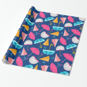 Papier Cadeau Colorful Umbrella Pattern