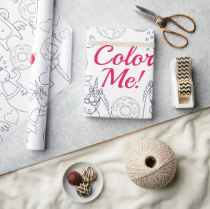 Papier Cadeau Coloriez Votre Cadeau Licorne Personnalisé