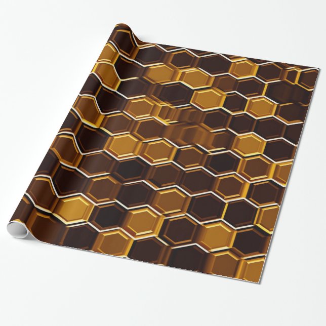 Papier Cadeau Combe de miel au chocolat (Déroulé)