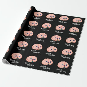 Papier Cadeau Composez Votre Esprit Amusant Cerveau Pun Dark BG