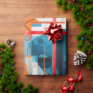 Papier Cadeau Composition géométrique Abstraite