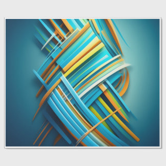 Papier Cadeau conception abstraite Bleu