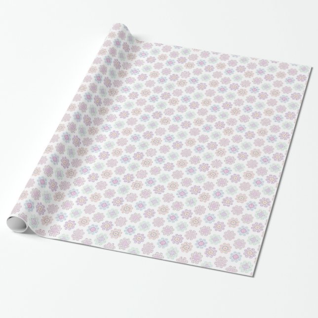 Papier Cadeau Conception couleur vive inspirée par Hmong (X-SM) (Déroulé)