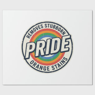 Papier Cadeau Conception de badge arc-en-ciel de protestation de
