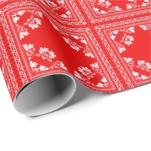 Papier Cadeau conception de bandanna rouge