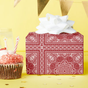 Papier Cadeau conception de bandanna rouge et blanc