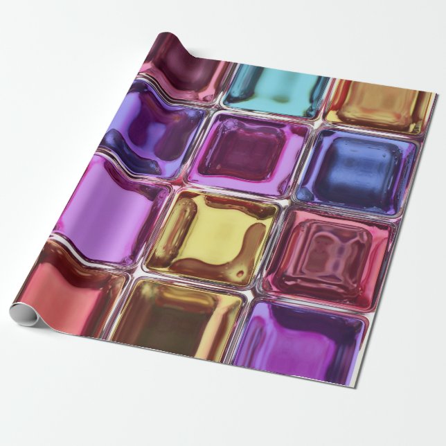 Papier Cadeau Conception de blocs en verre (Déroulé)
