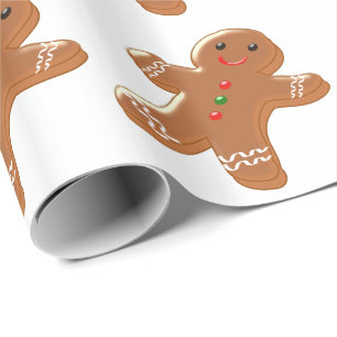 Papier Cadeau Conception de bonhomme en pain d'épice