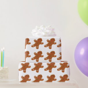 Papier Cadeau Conception de bonhomme en pain d'épices
