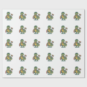 Papier Cadeau Conception de chemise vectorielle de dinosaure de