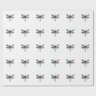 Papier Cadeau Conception de chemise vectorielle de libellule pat