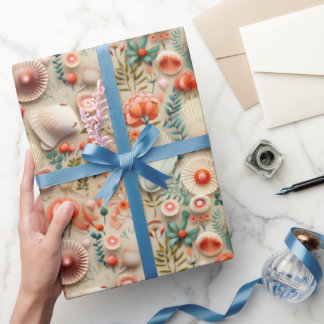 Papier Cadeau Conception de coquilles d'art