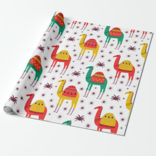 Papier Cadeau Conception de couleur à plat motif Camel