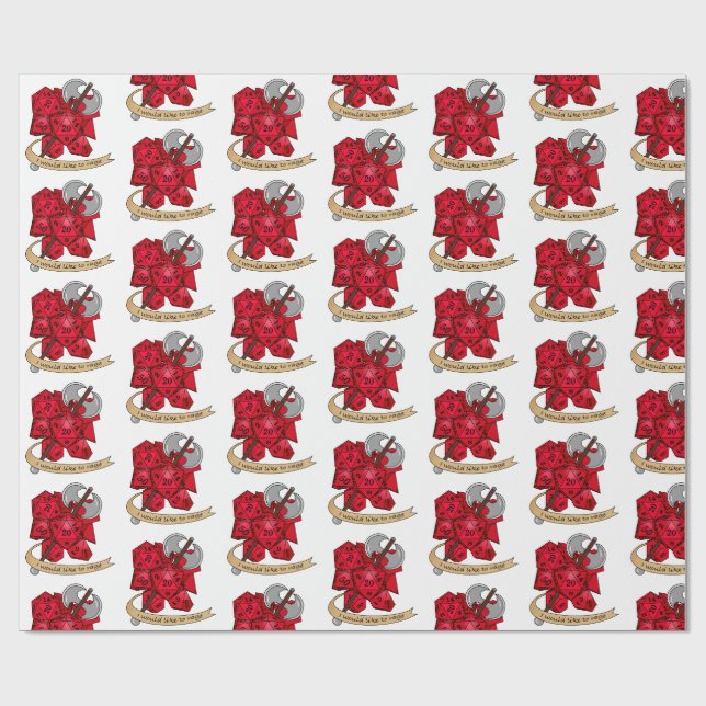 Papier Cadeau Conception de dés barbares (Plat)