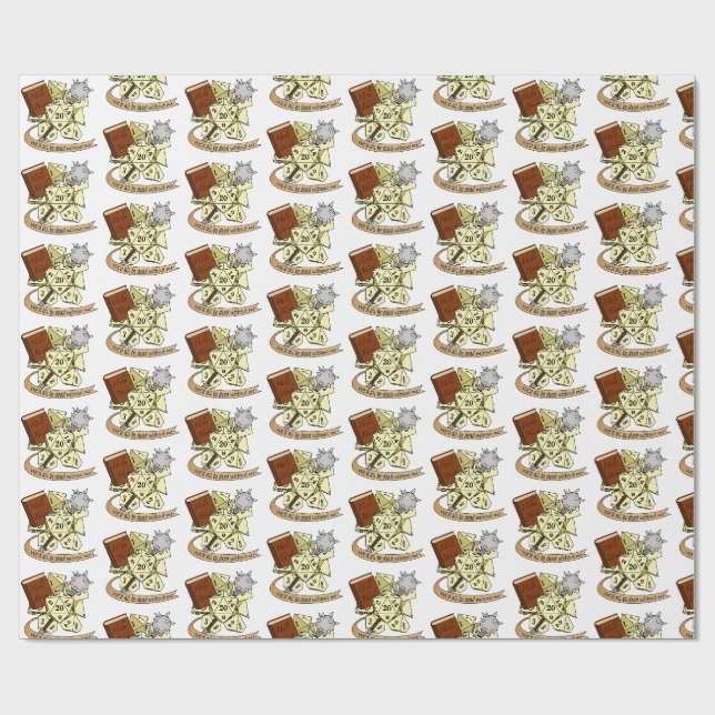 Papier Cadeau Conception de dés de classe (Plat)