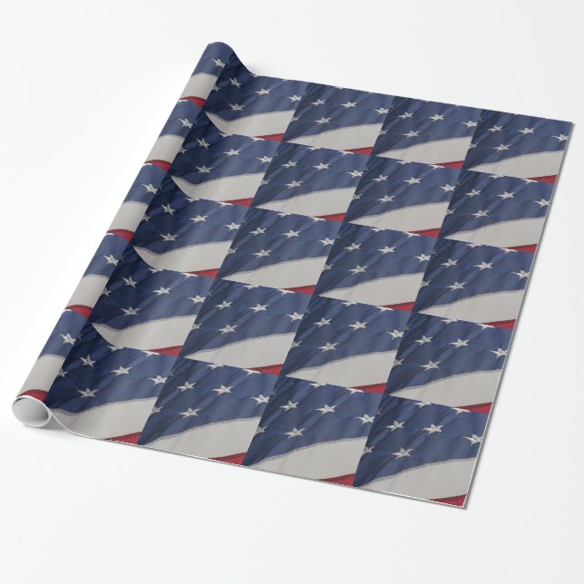 Papier Cadeau Conception de drapeau américain, enveloppe de (Déroulé)