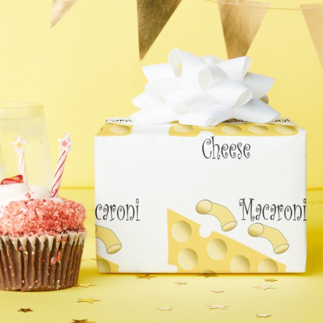 Papier Cadeau Conception de fromage Macaroni (Fête d'anniversaire)
