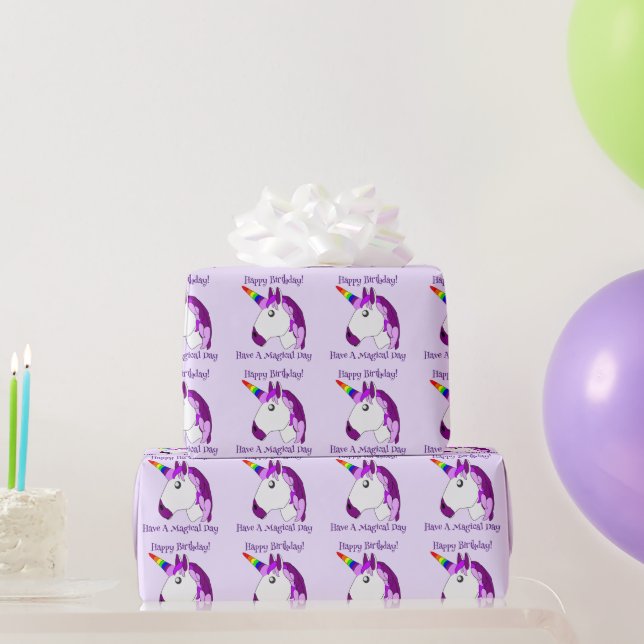 Papier Cadeau Conception de licorne (Cadeaux de fête)