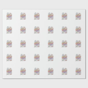 Papier Cadeau Conception de licorne fantaisiste Zazzle pour l'éq