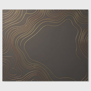 Papier Cadeau Conception de luxe abstraite avec des vagues de co