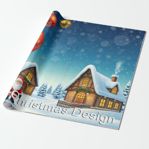 Papier Cadeau Conception de Noël joueuse