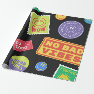 Papier Cadeau Conception de patchs cool tendance. Wi arrière - p