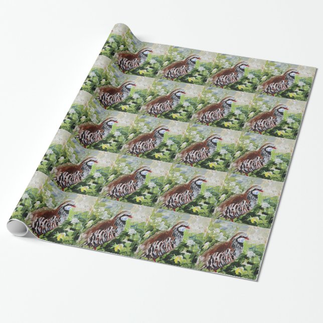 Papier Cadeau Conception de perdrix juste pour vous (Déroulé)