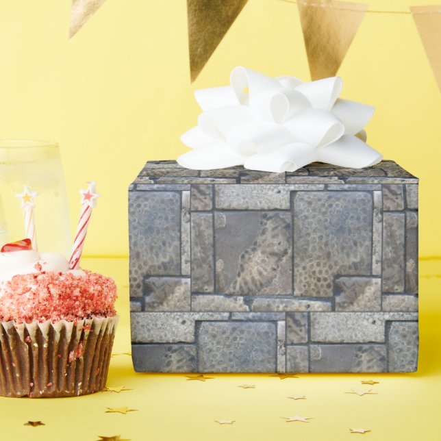 Papier Cadeau Conception de pierre Petoskey du Michigan (Fête d'anniversaire)