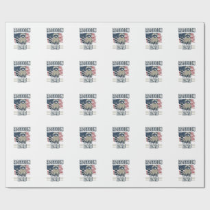 Papier Cadeau Conception de T-shirt patriotique pour papa raton