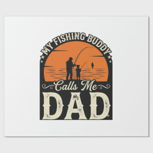 Papier Cadeau Conception de T-shirt pour papa, copain de pêche v
