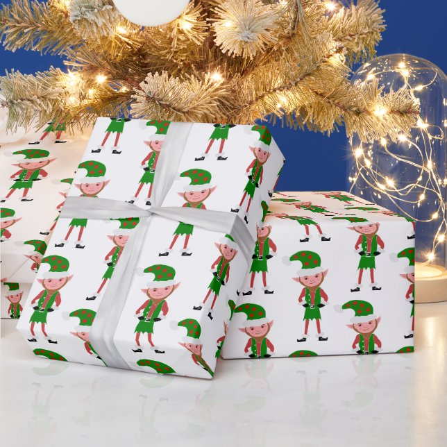 Papier Cadeau Conception d'elfe Noël (Vacances)