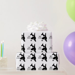 Papier Cadeau Conception d'épaulard pour anniversaire