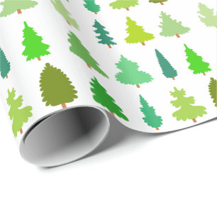 Papier Cadeau Conception des arbres de Noël