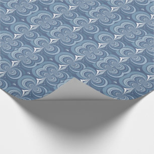 Papier Cadeau Conception géométrique abstraite bleue