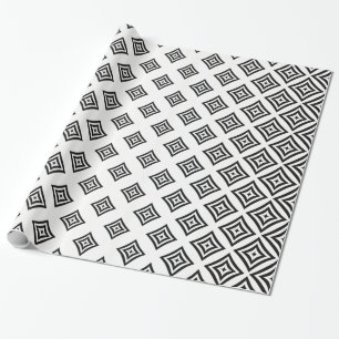 Papier Cadeau Conception géométrique noire