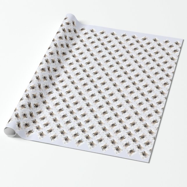 Papier Cadeau Conception historique de Cairn Terrier (Déroulé)