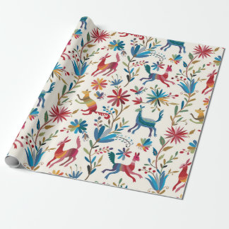 Papier Cadeau Conception inspirée d'Otomi