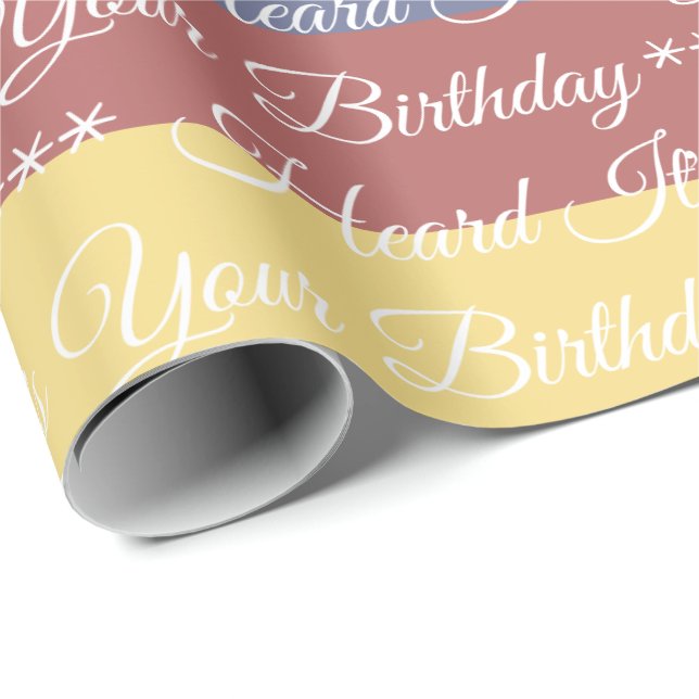 Papier Cadeau Conception large bande (Coin rond)