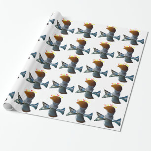 Papier Cadeau Conceptions Fantaisistes de Tête d'Oeuf
