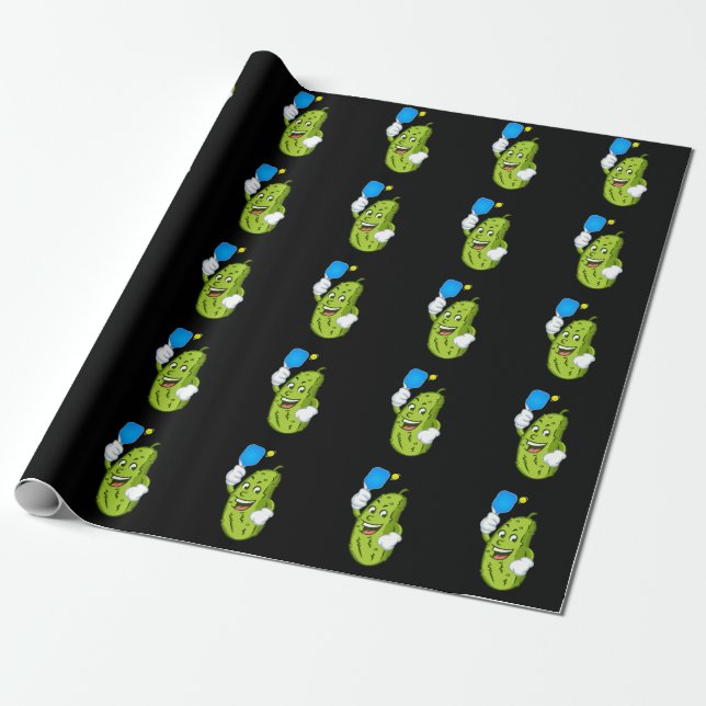 Papier Cadeau Concombre d'Humour de Pickleball Funny Pickleball  (Déroulé)